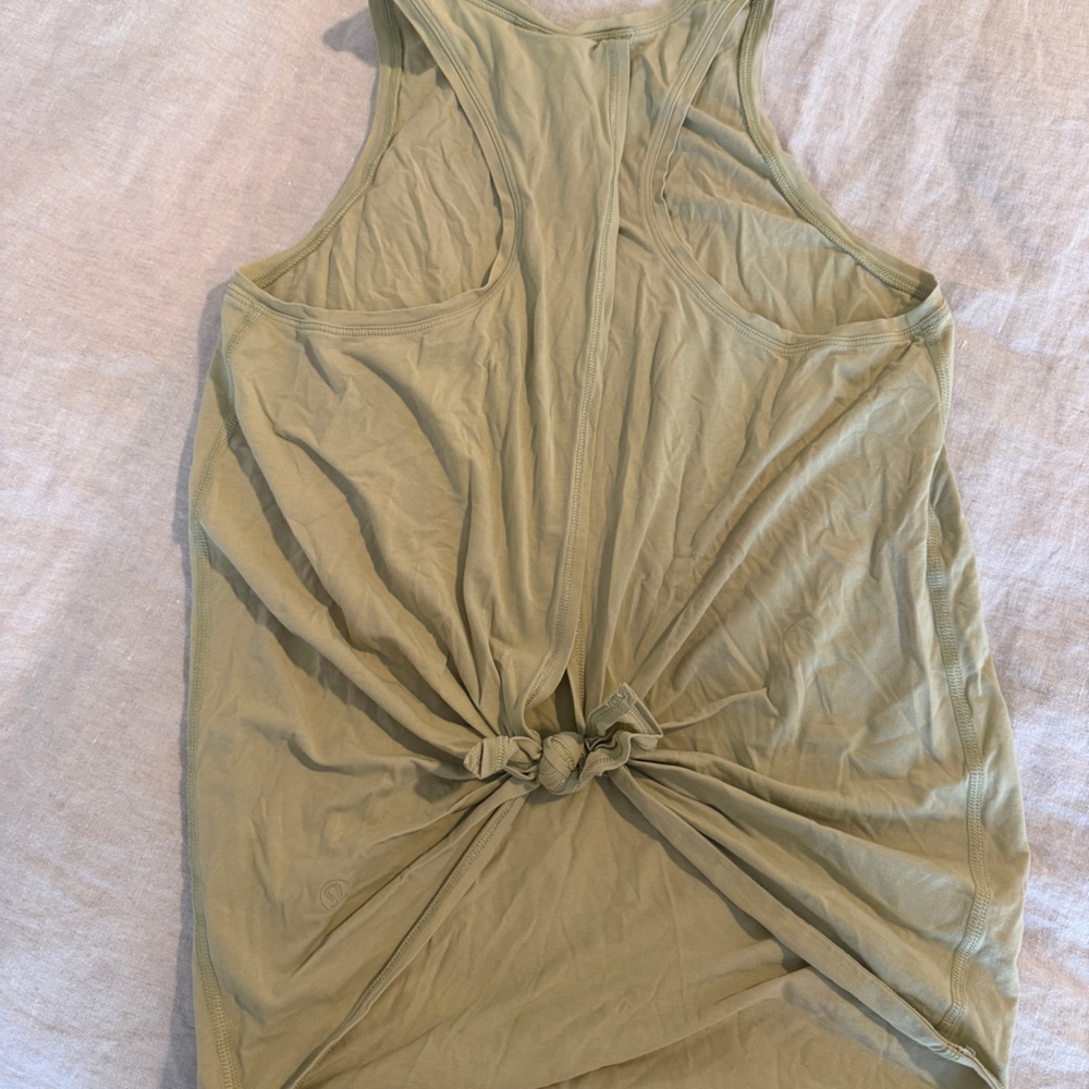 Olive Green Racerback Tank Top - Picture 2 of 2
